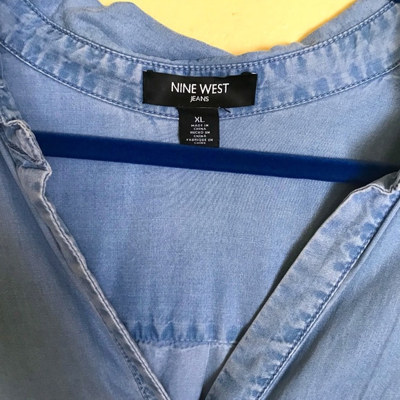 Nine West  Denim Artists Overshirt Size XL - Picture 4 of 5